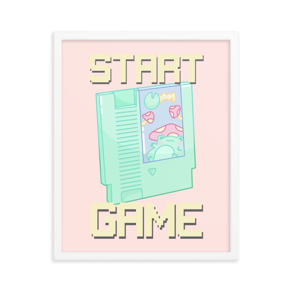 Start Game NES | Framed poster | Retro Gaming Threads & Thistles Inventory 