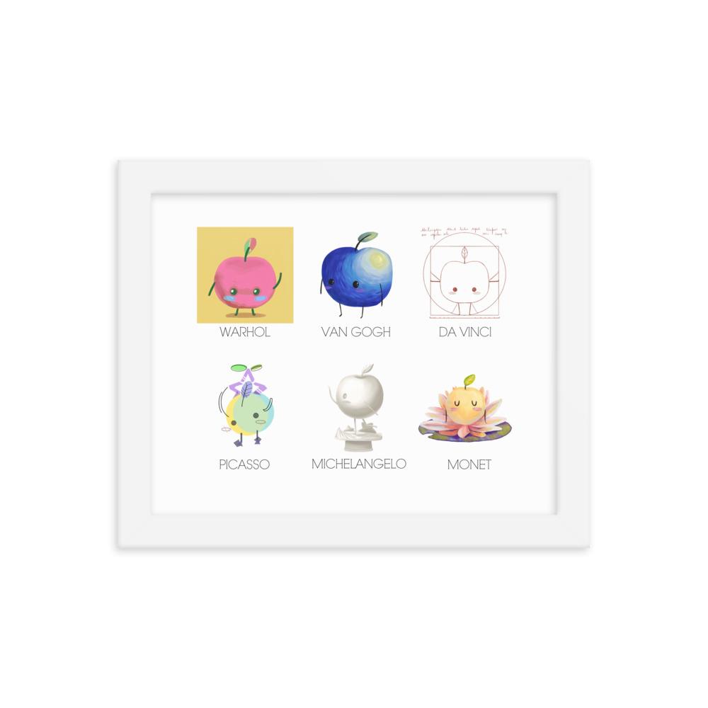Junimo Artists | 8x10 in Framed poster | Stardew Valley Threads and Thistles Inventory White 
