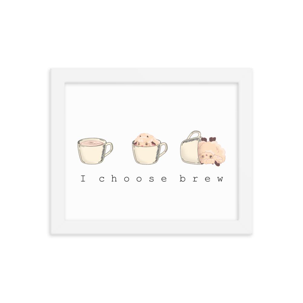 I Choose Brew | Framed poster | Pokemon Threads and Thistles Inventory White 