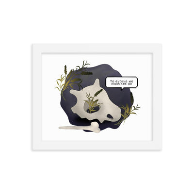 To Evolve | 8x10 Framed poster | Pokemon Threads and Thistles Inventory White 