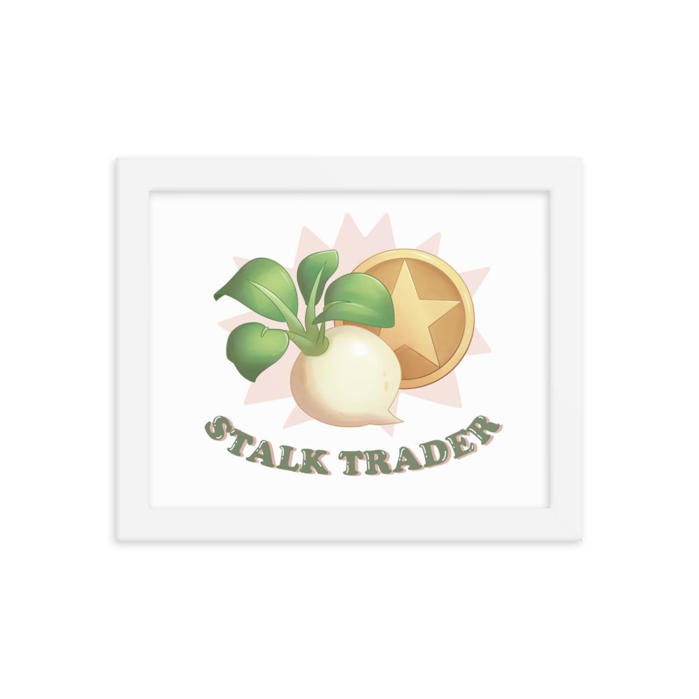 Stalk Trader | 8x10 Framed poster | Animal Crossing Threads and Thistles Inventory White 