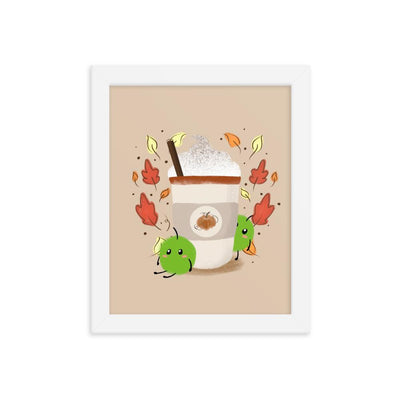 Pumpkin Spice Junimo | 8x10 Framed poster Threads and Thistles Inventory White 