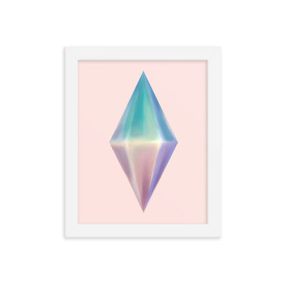 Plumbob Purple Crystal | 8x10 Framed poster | The Sims Threads and Thistles Inventory White 