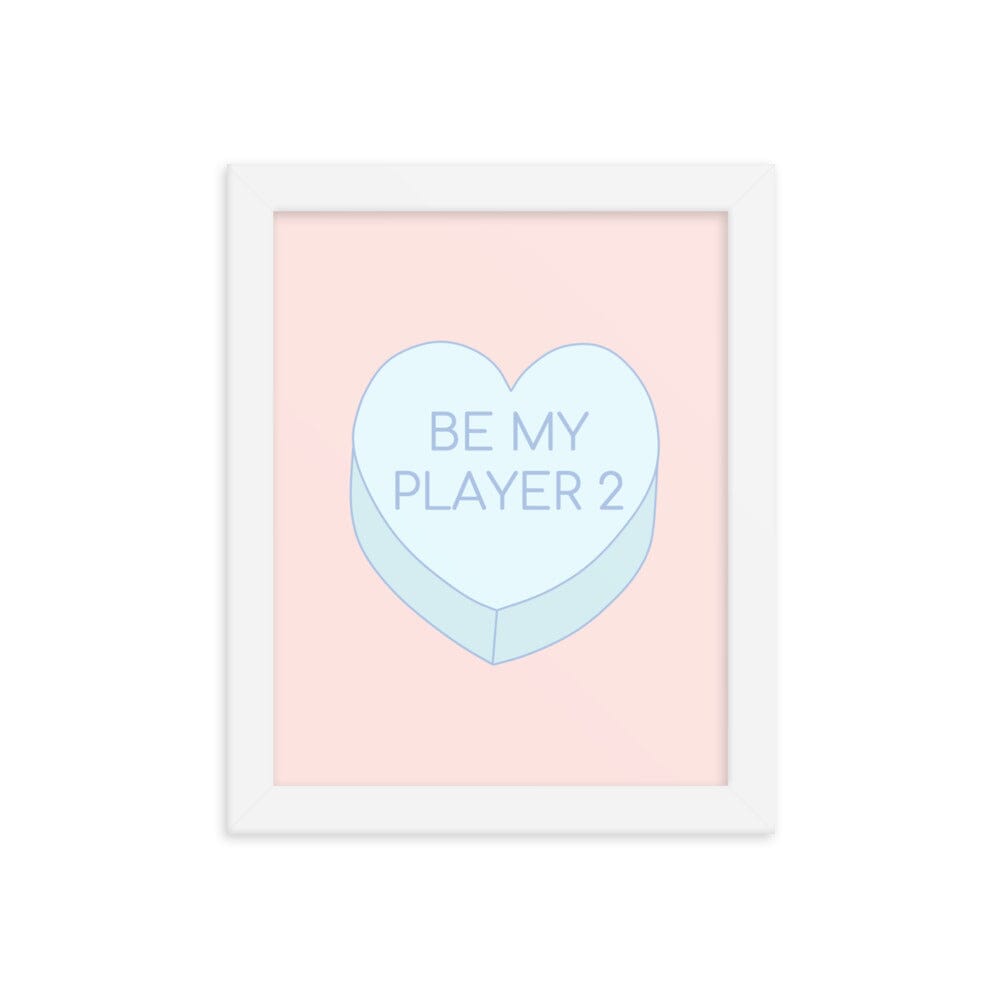 Be My P2 | 8x20 Framed poster | Valentine's Day Threads & Thistles Inventory White 