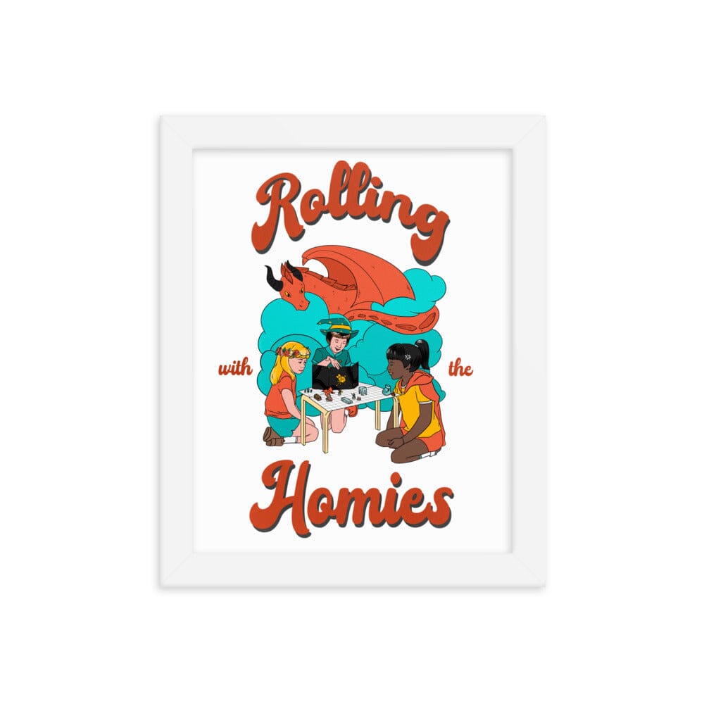Rolling with the Homies | Framed poster | Retro Gaming Threads & Thistles Inventory 