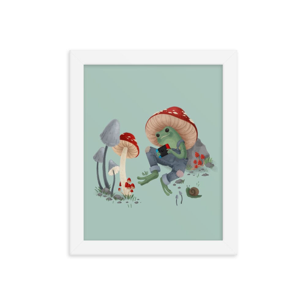 Cottagecore Frog | 8x10 Framed poster | Cozy Gaming Threads & Thistles Inventory 