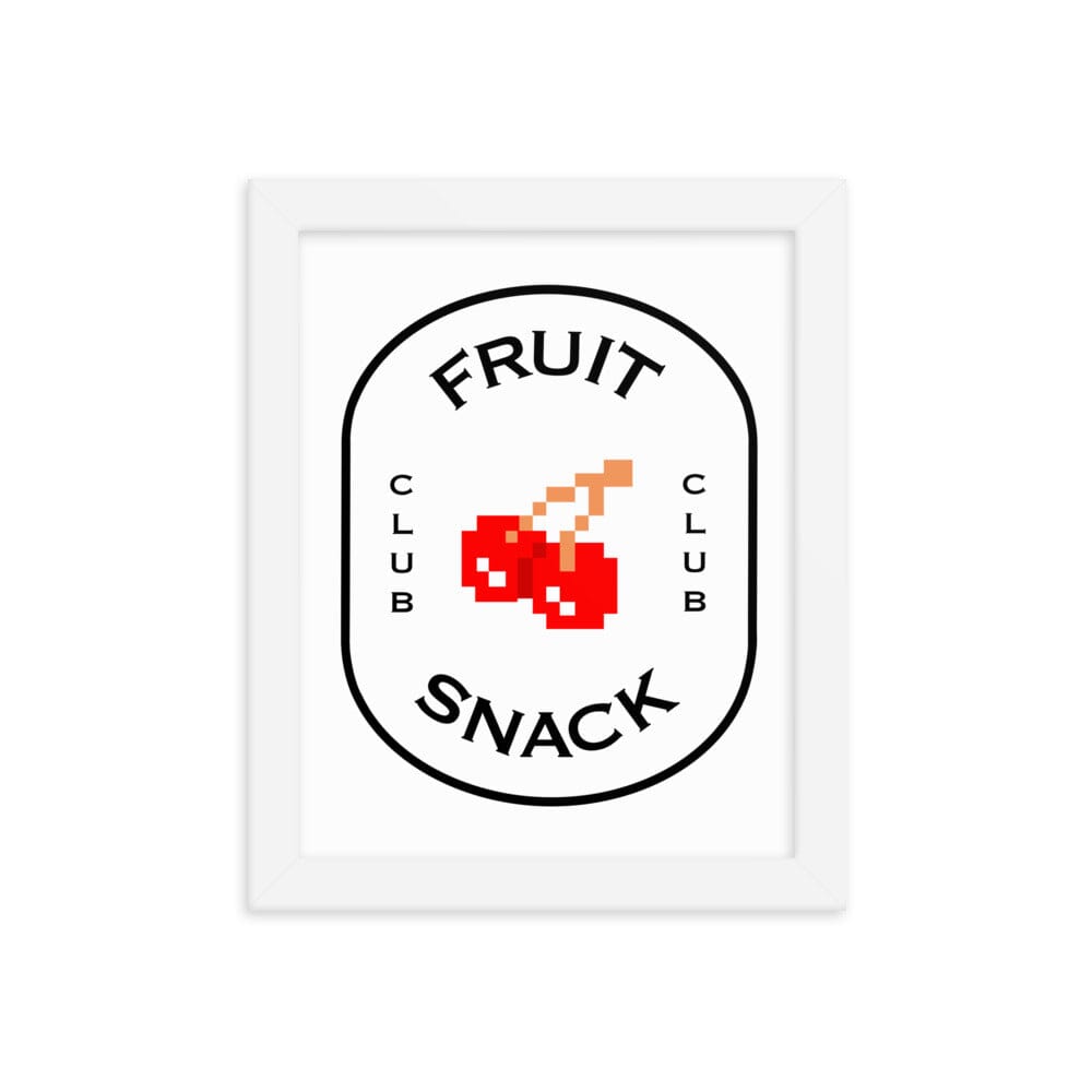 Fruit Snack Club | Framed poster | Retro Gaming Threads & Thistles Inventory 