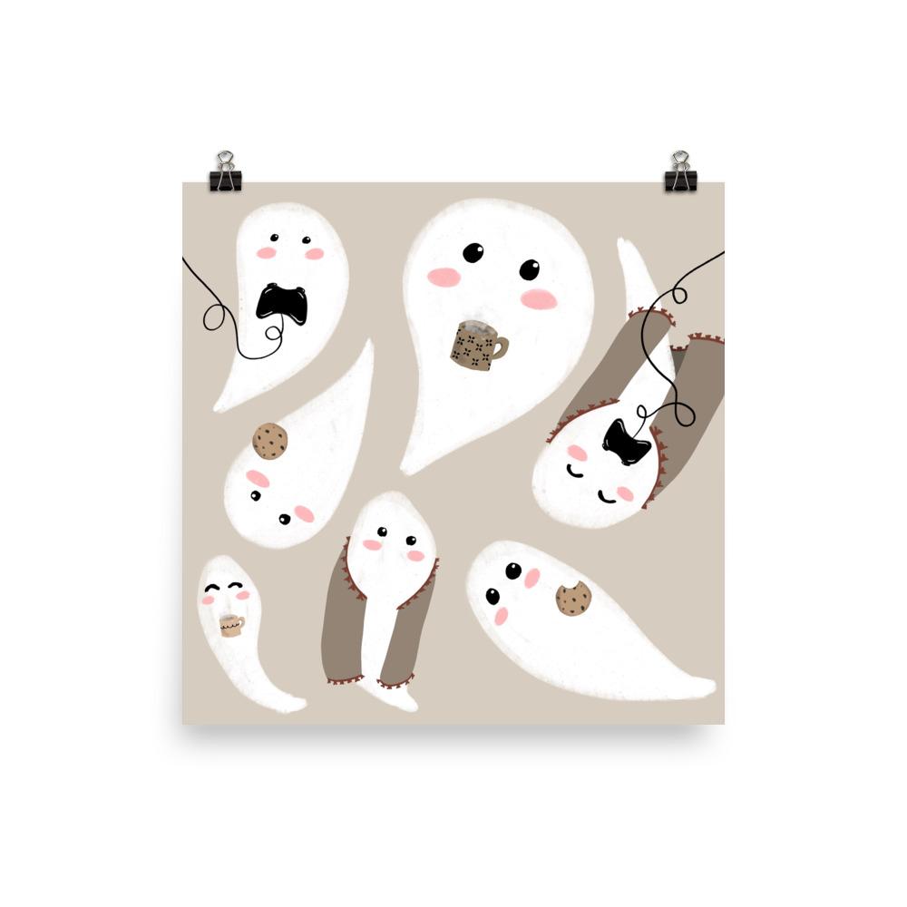 Cozy Ghosts | 8x10 Poster Threads and Thistles Inventory 