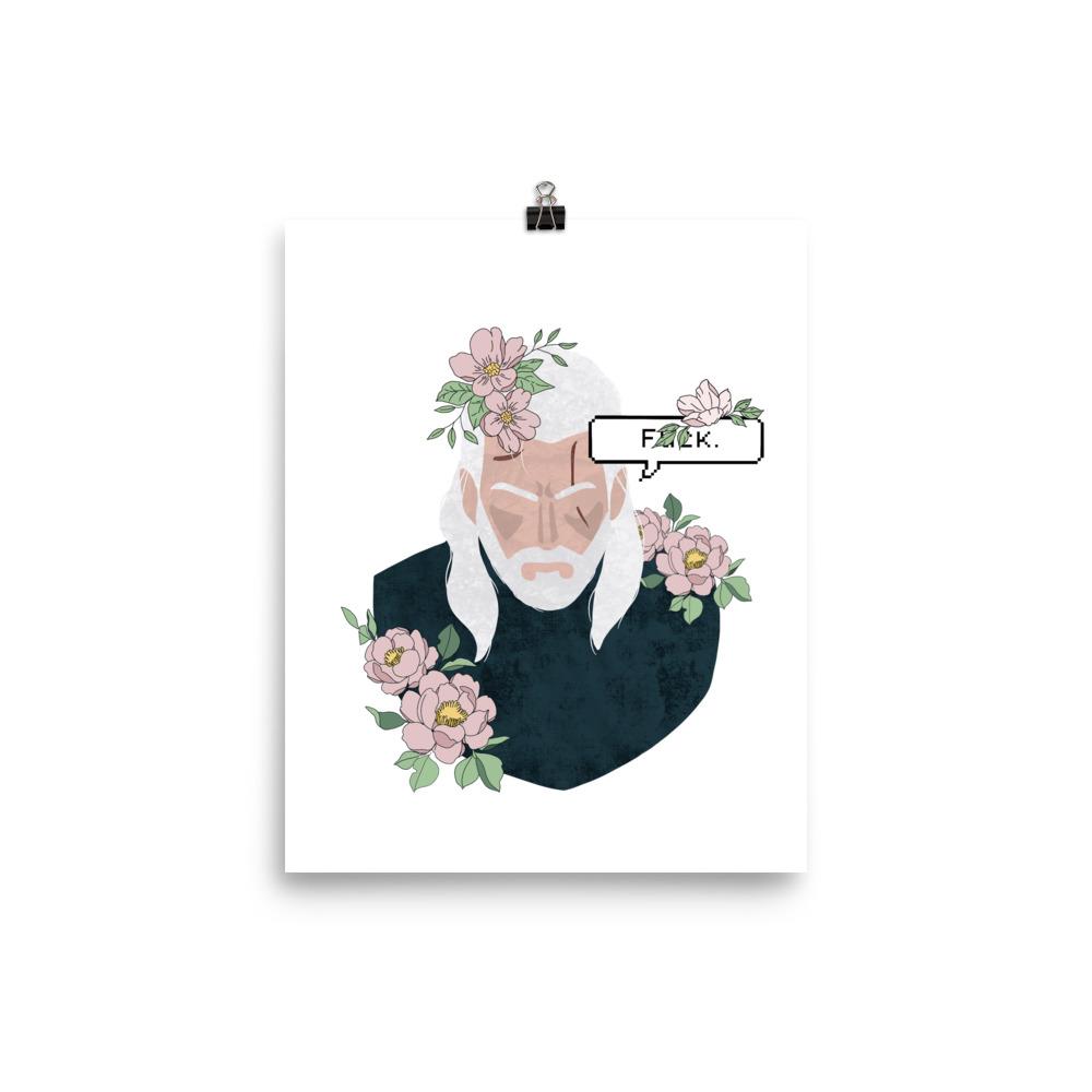 Floral Witcher | 8x10 in Poster | The Witcher Threads and Thistles Inventory 