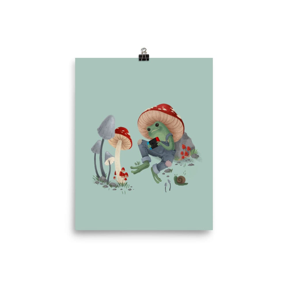 Cottagecore Frog | 8x10 Poster | Cozy Gaming Threads & Thistles Inventory 
