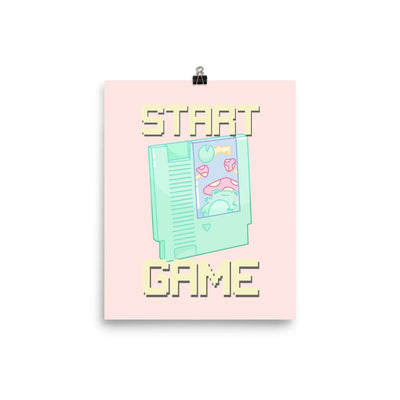 Start Game NES | Poster | Retro Gaming Threads & Thistles Inventory 8″×10″ 