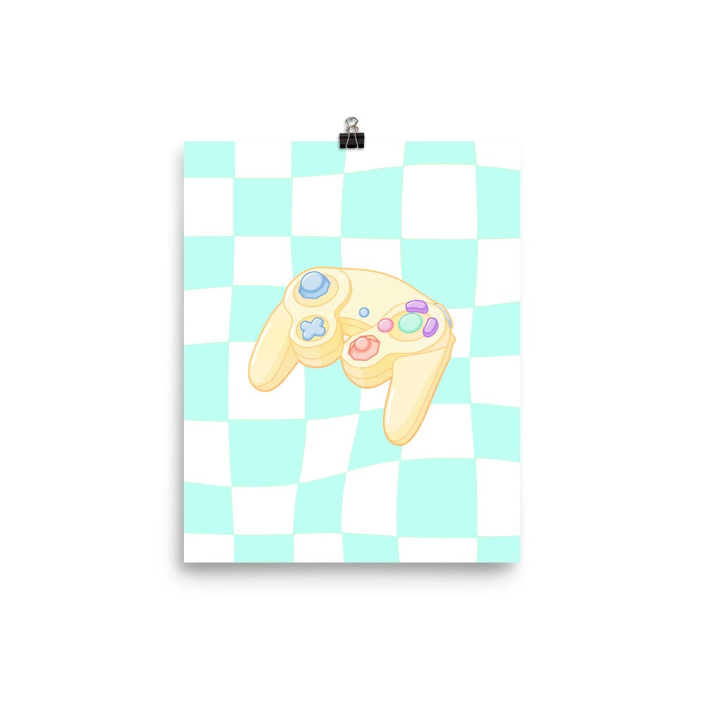 Gamecube Controller | Poster | Retro Gaming Threads & Thistles Inventory 8″×10″ 