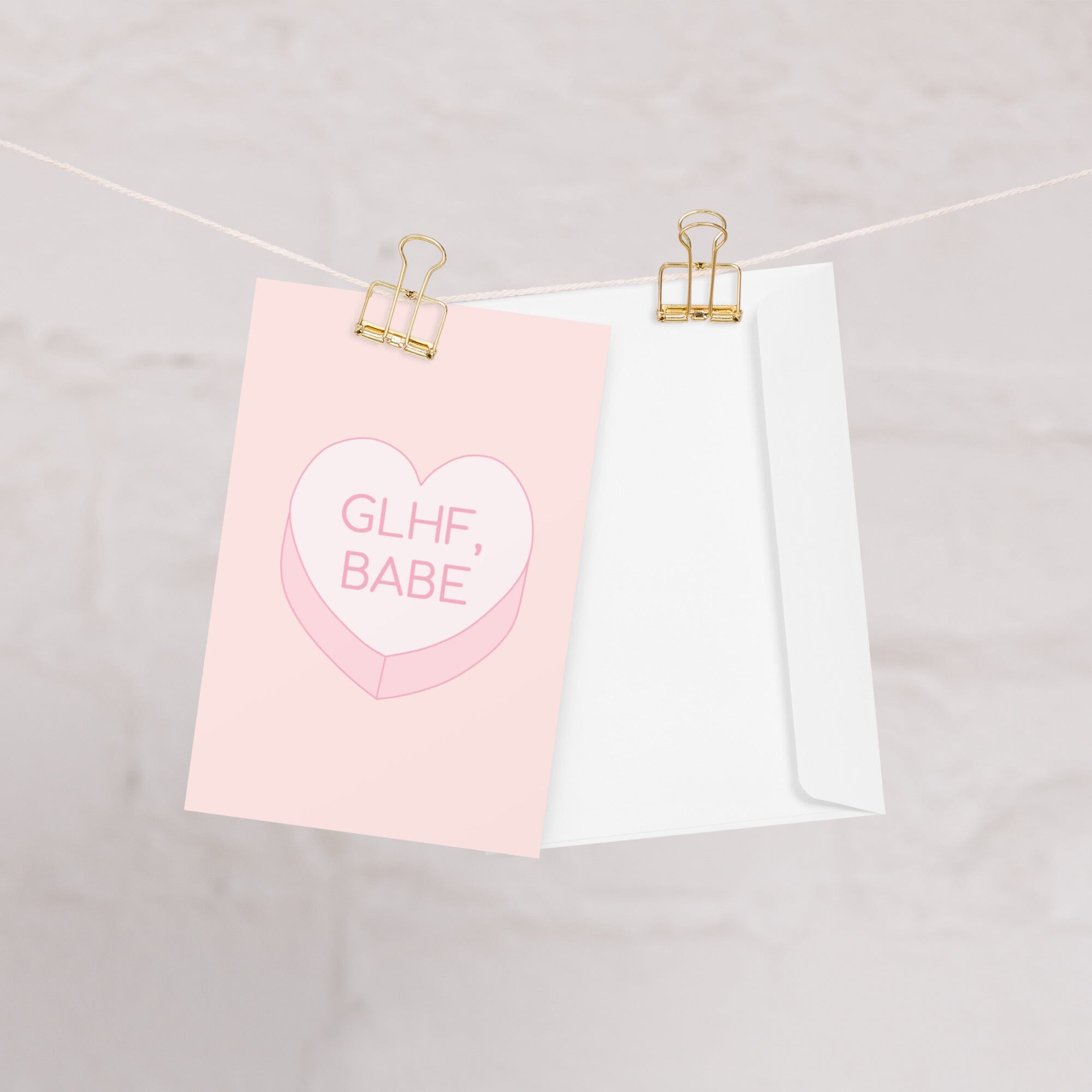 GLHF, Babe | Valentine's Day Card Threads & Thistles Inventory 4″×6″ 