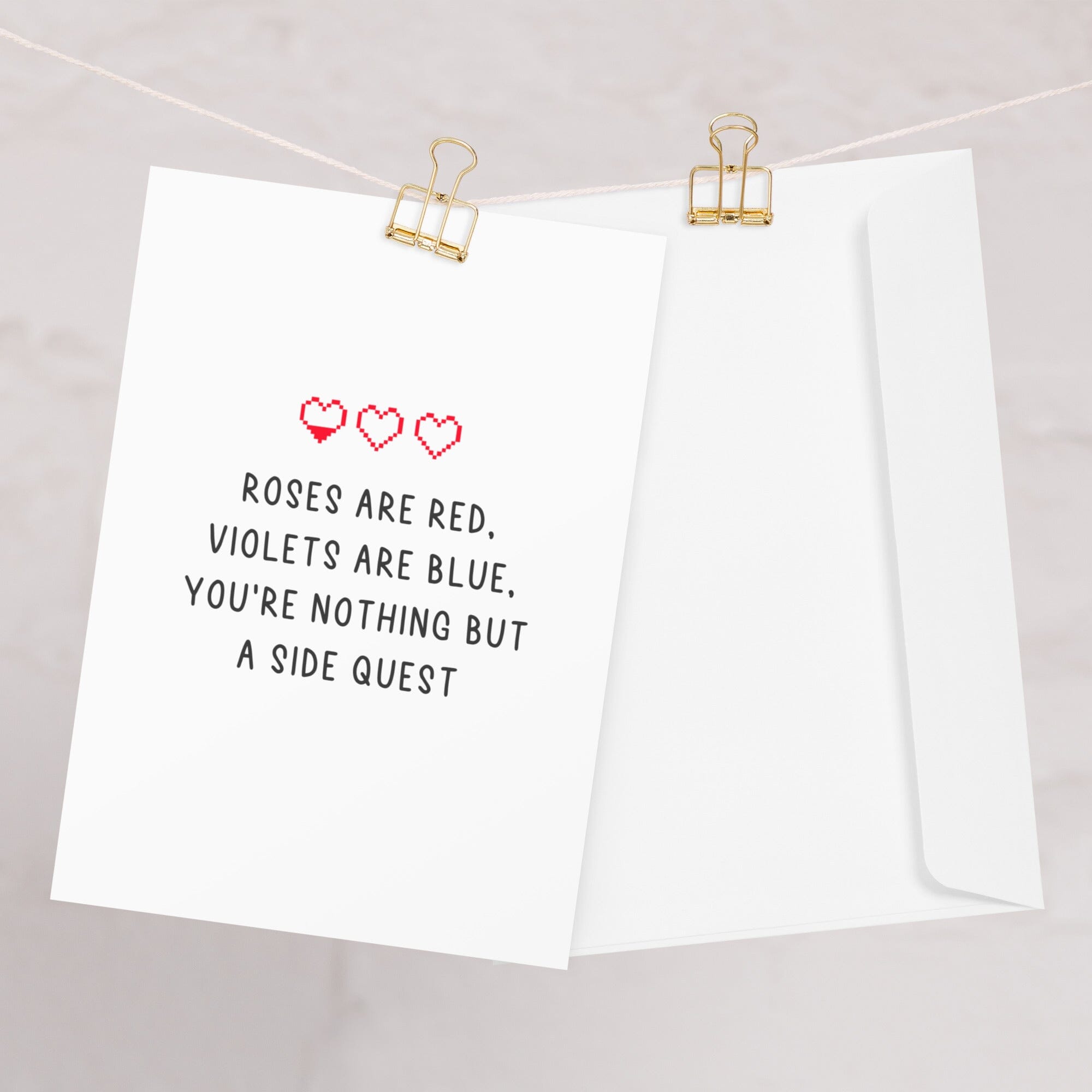 Nothing but a Side Quest | Anti Valentine's Day Card Threads & Thistles Inventory 5.83″×8.27″ 