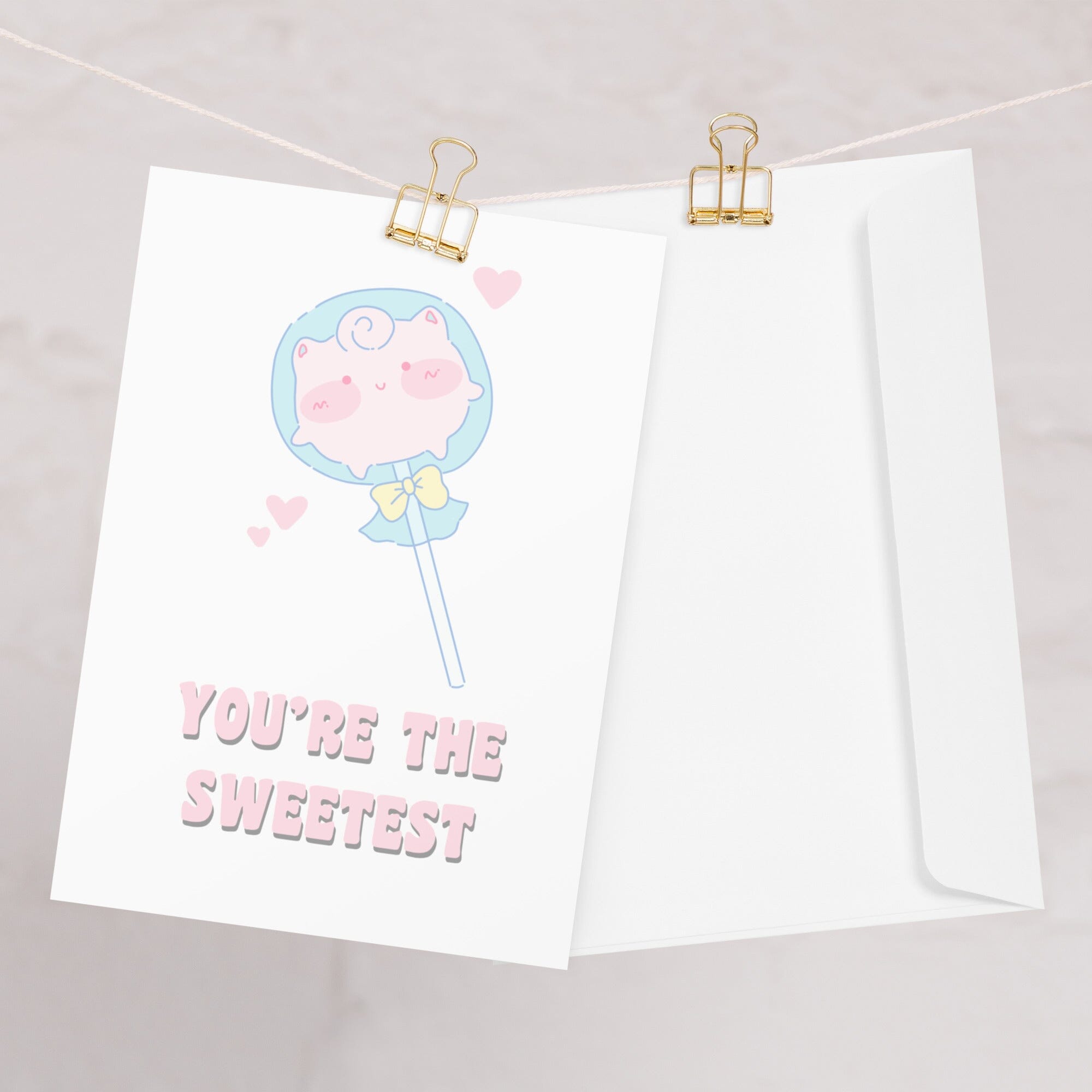 You're the Sweetest | Valentine's Day Card | Pokemon Greeting Cards Threads & Thistles Inventory 5.83″×8.27″ 