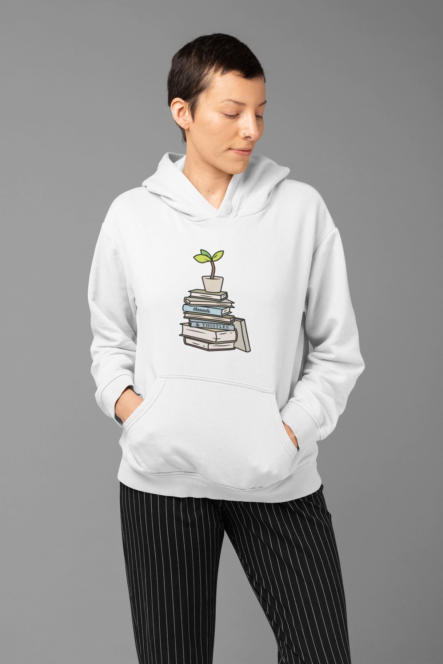 Books & Sapling | Unisex Hoodie | Animal Crossing Threads and Thistles Inventory 