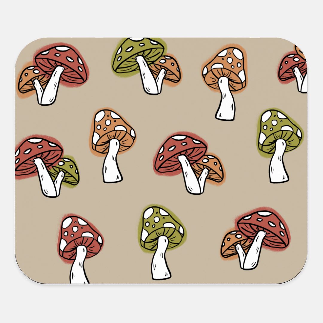 Colored Mushies | Mouse Pad (Rectangle) Mousepad Threads and Thistles Inventory 