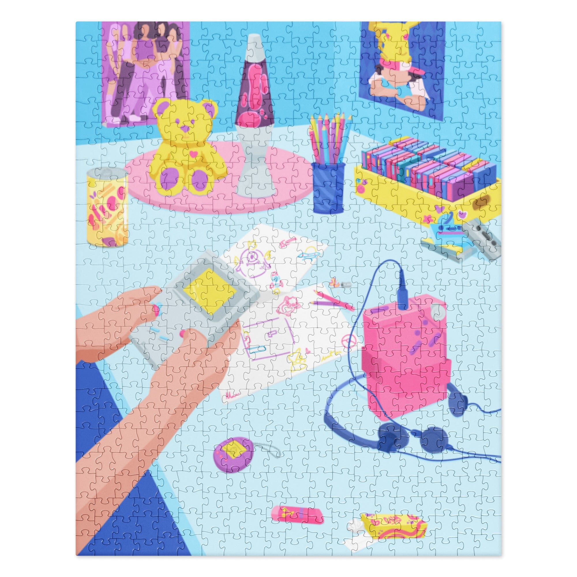 The 90s Bedroom | Jigsaw puzzle | Retro Gaming Threads & Thistles Inventory 
