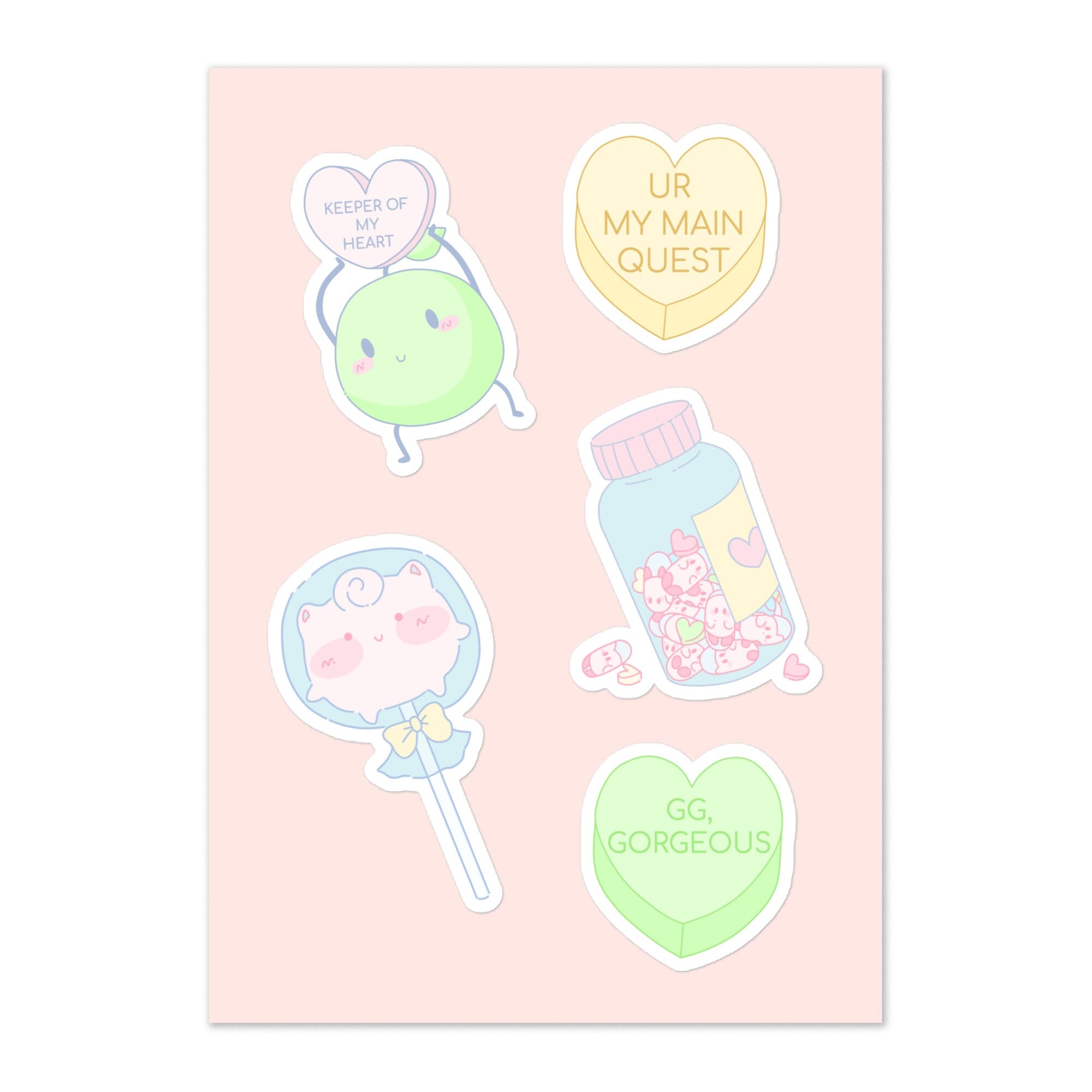 Valentine's Day Gamer Sticker sheet #2 Threads & Thistles Inventory 