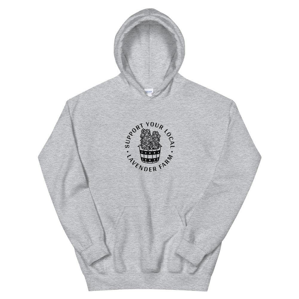 Lavender Farm | Unisex Hoodie | Animal Crossing Threads and Thistles Inventory Sport Grey S 