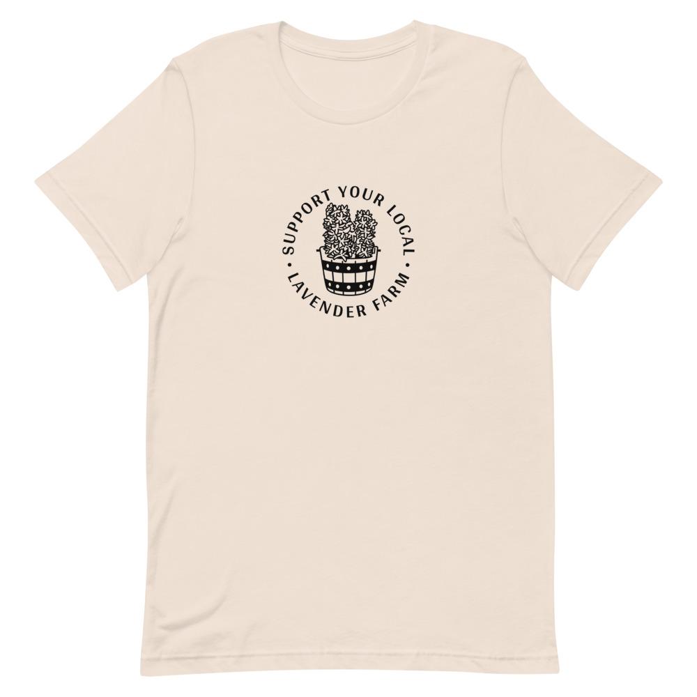 Lavender Farm | Short-Sleeve Unisex T-Shirt | Animal Crossing Threads and Thistles Inventory Soft Cream S 