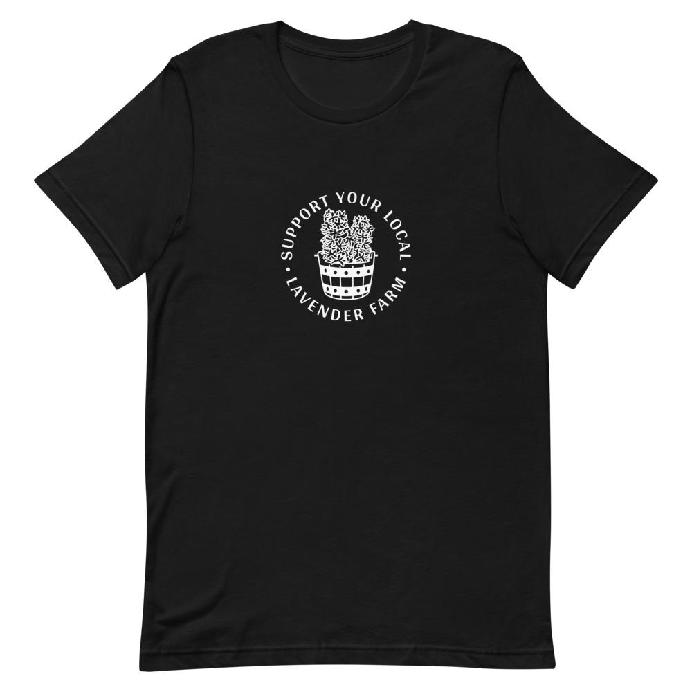 Lavender Farm | Short-Sleeve Unisex T-Shirt | Animal Crossing Threads and Thistles Inventory Black S 