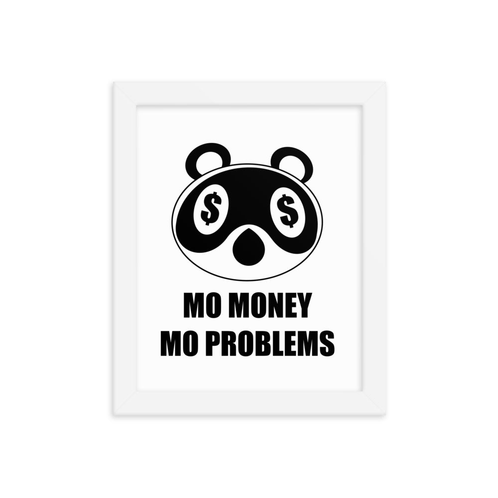 Mo Money | 8x10 Framed photo paper poster | Animal Crossing Threads and Thistles Inventory White 