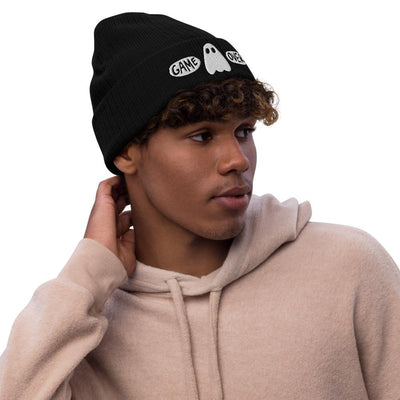 Game Over Ghost | Recycled cuffed beanie Threads and Thistles Inventory 