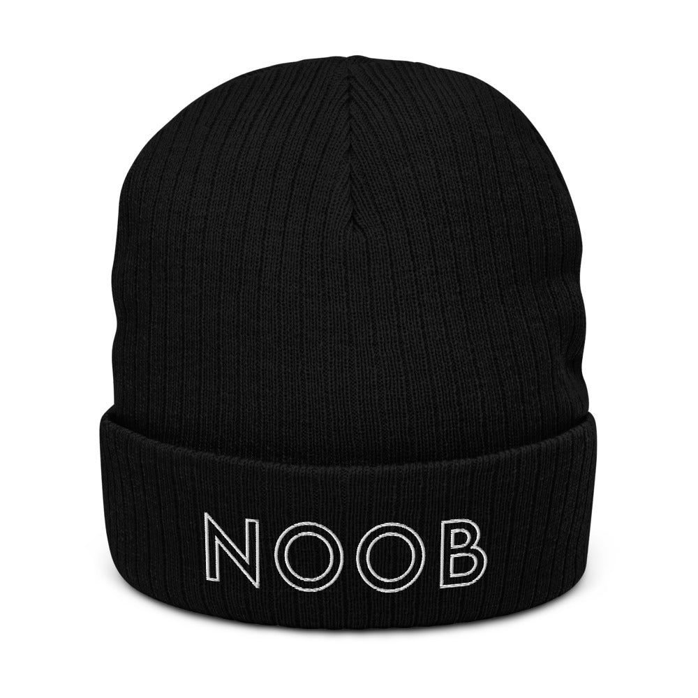 Noob | Recycled cuffed beanie Threads and Thistles Inventory Black 