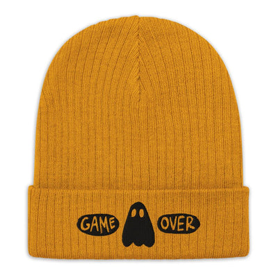 Game Over Ghost | Recycled cuffed beanie Threads and Thistles Inventory Mustard 