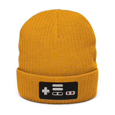 NES Controller | Recycled cuffed beanie Threads and Thistles Inventory Mustard 