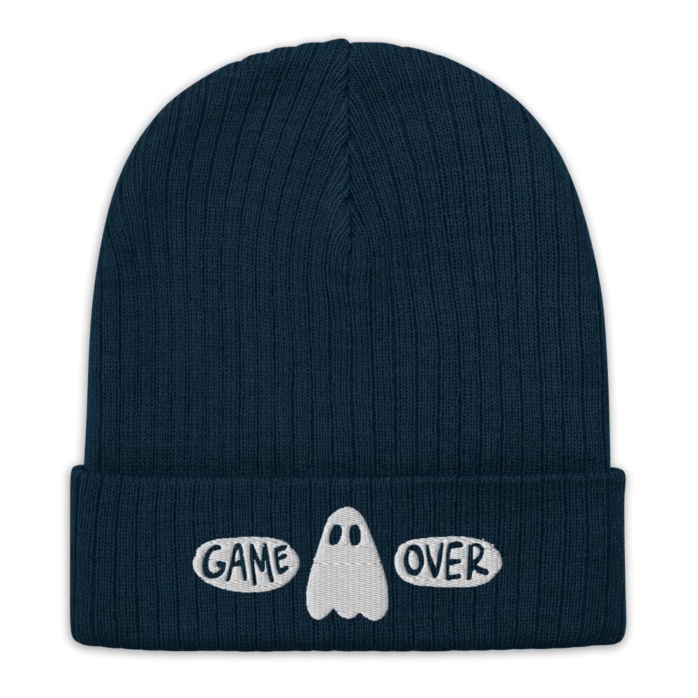 Game Over Ghost | Recycled cuffed beanie Threads and Thistles Inventory Navy 