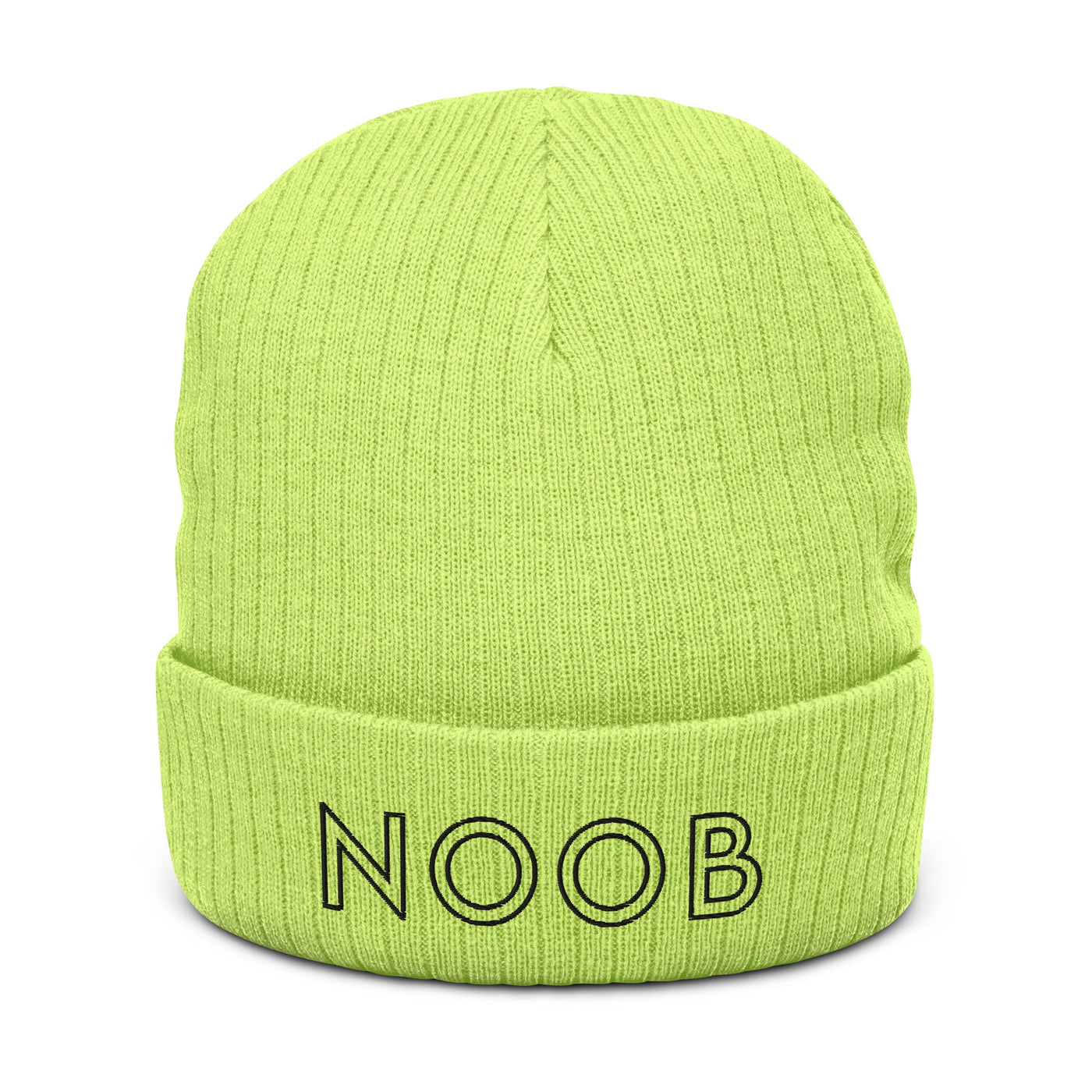 Noob | Recycled cuffed beanie Threads and Thistles Inventory Acid Green 
