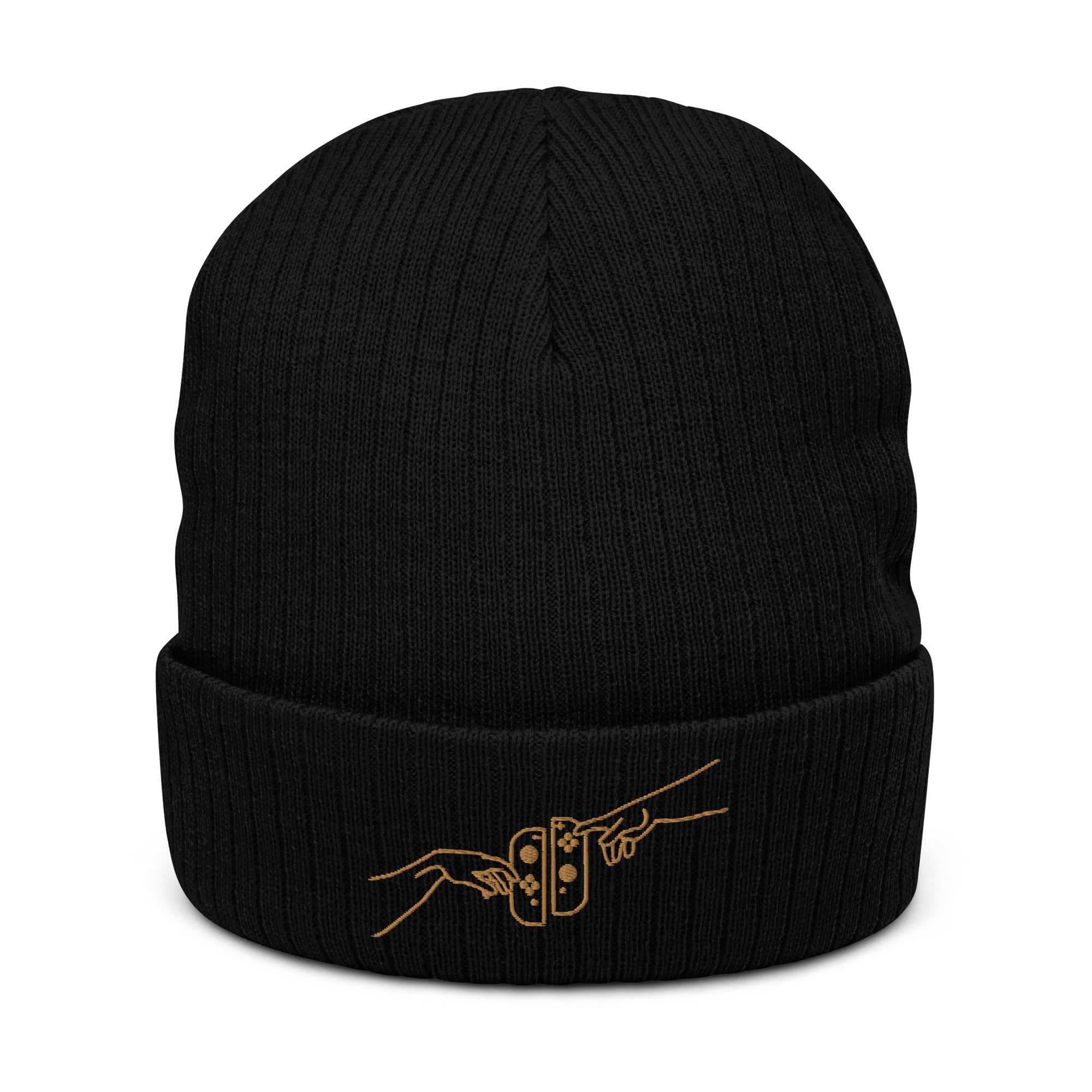 The Creation of Switch | Ribbed knit beanie | Cozy Gamer Threads and Thistles Inventory Black 