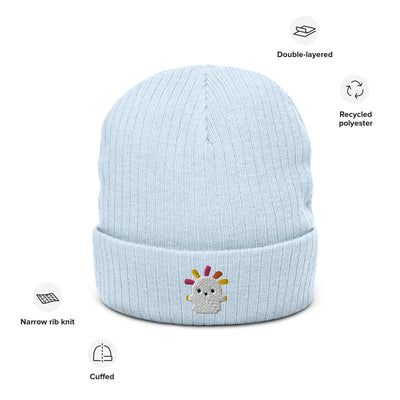 Squeakoid | Ribbed knit beanie | Animal Crossing Threads and Thistles Inventory 