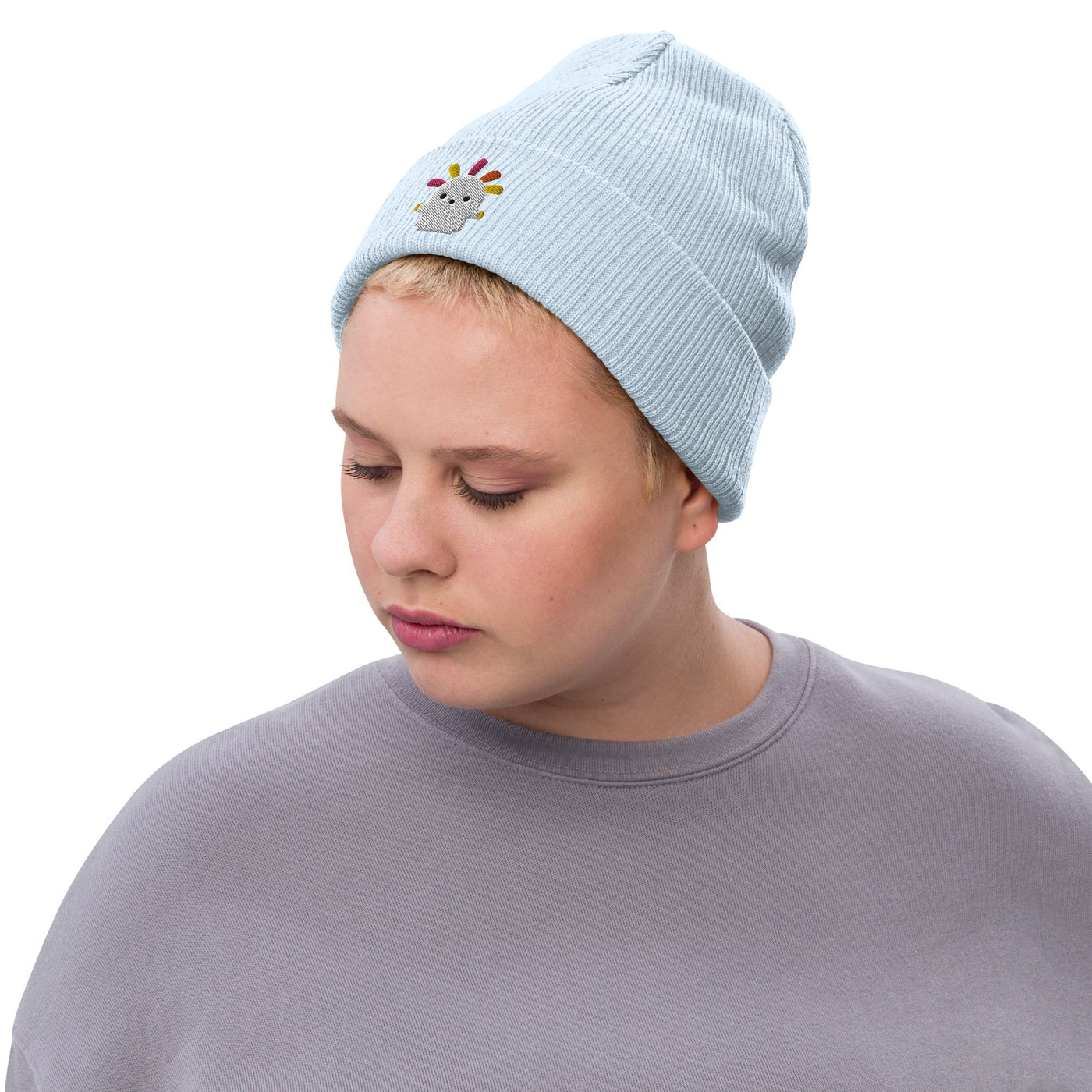 Squeakoid | Ribbed knit beanie | Animal Crossing Threads and Thistles Inventory 