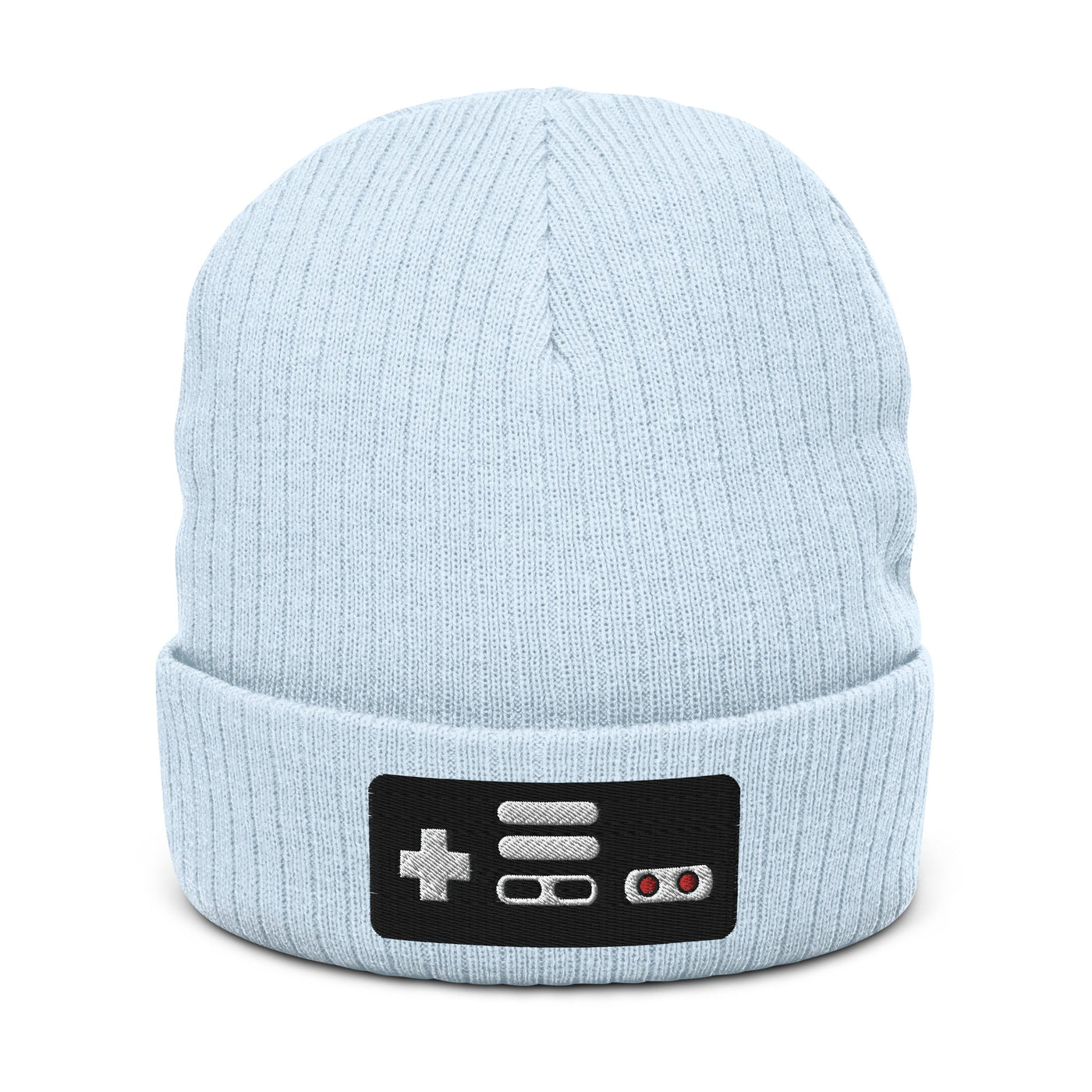 NES Controller | Recycled cuffed beanie Threads and Thistles Inventory Light Blue 