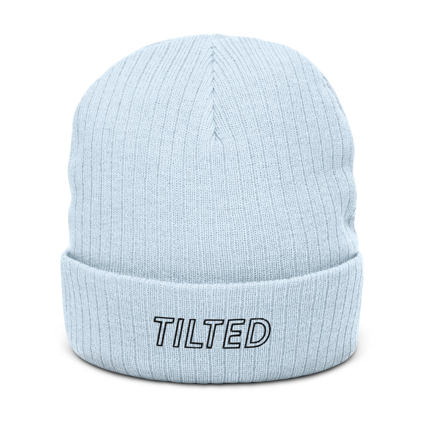 Tilted | Recycled cuffed beanie Threads and Thistles Inventory Light Blue 