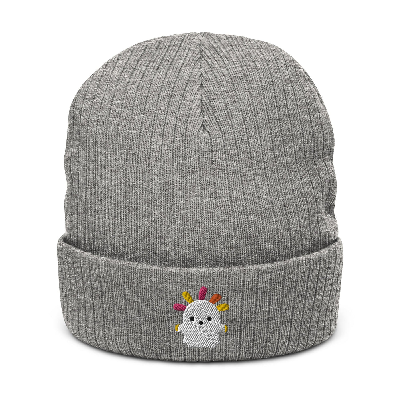 Squeakoid | Ribbed knit beanie | Animal Crossing Threads and Thistles Inventory Light Grey Melange 