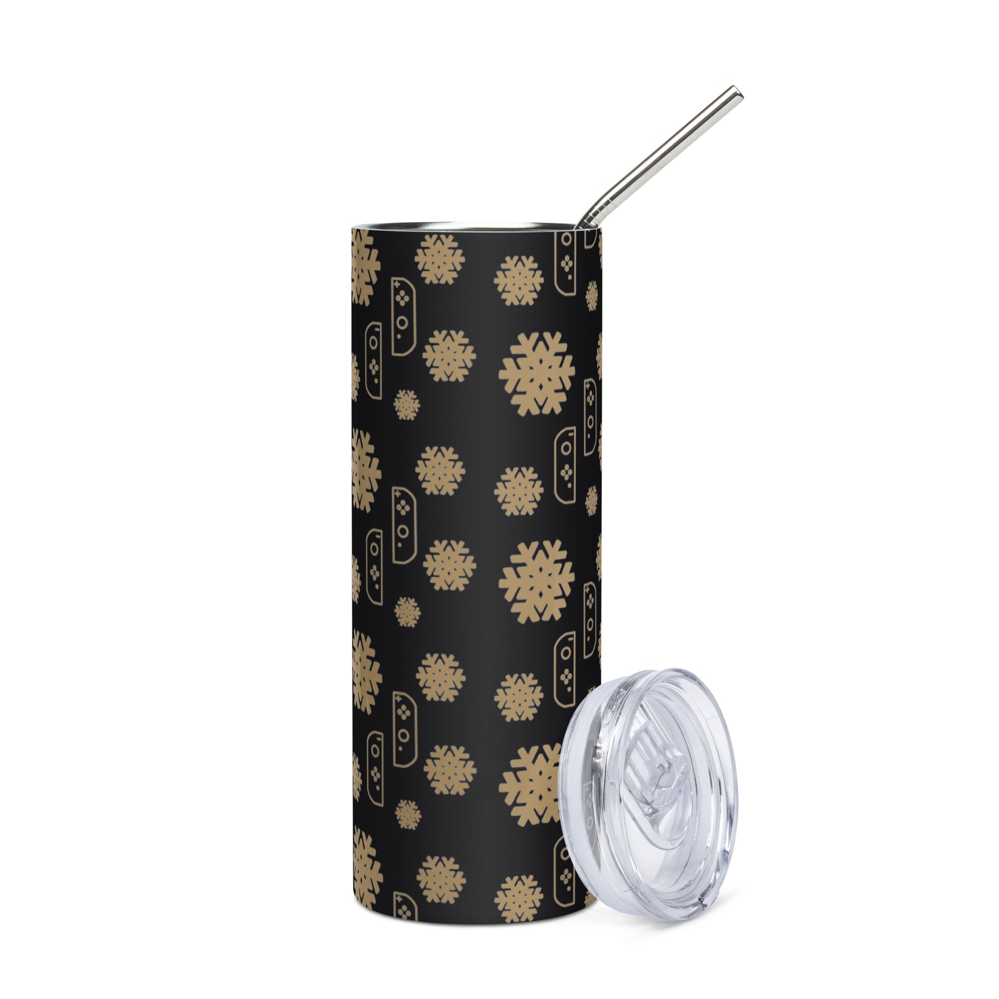 Cozy Gamer Christmas | Stainless steel tumbler Threads & Thistles Inventory Black 