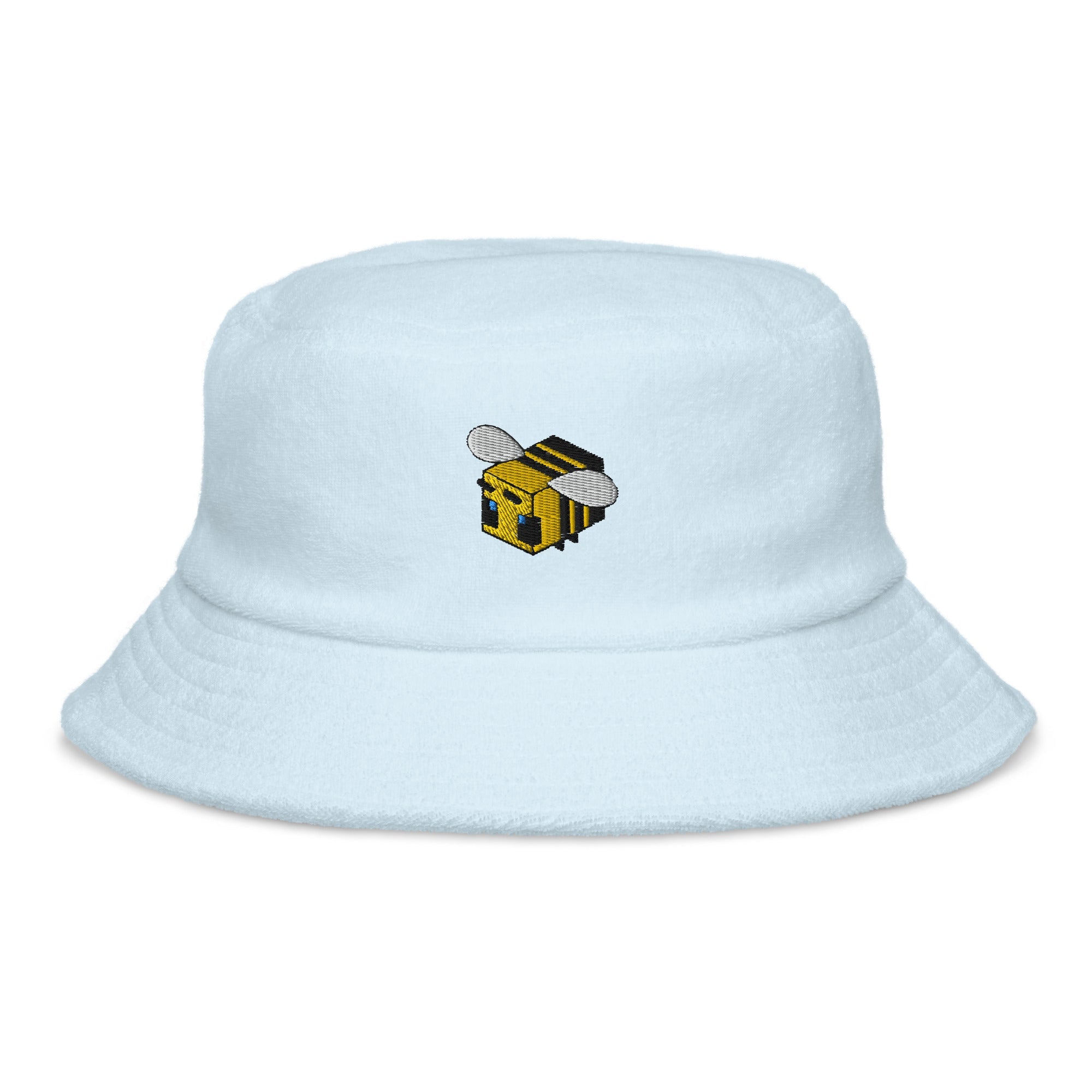 Minecraft Bee | Terry cloth bucket hat | Minecraft Threads and Thistles Inventory Light Blue 