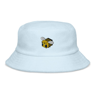 Minecraft Bee | Terry cloth bucket hat | Minecraft Threads and Thistles Inventory Light Blue 