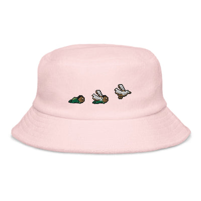Good Humor Babies | Terry cloth bucket hat | Stardew Valley Threads and Thistles Inventory Light Pink 