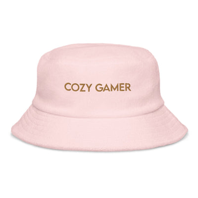Cozy Gamer | Terry cloth bucket hat Threads and Thistles Inventory Light Pink 