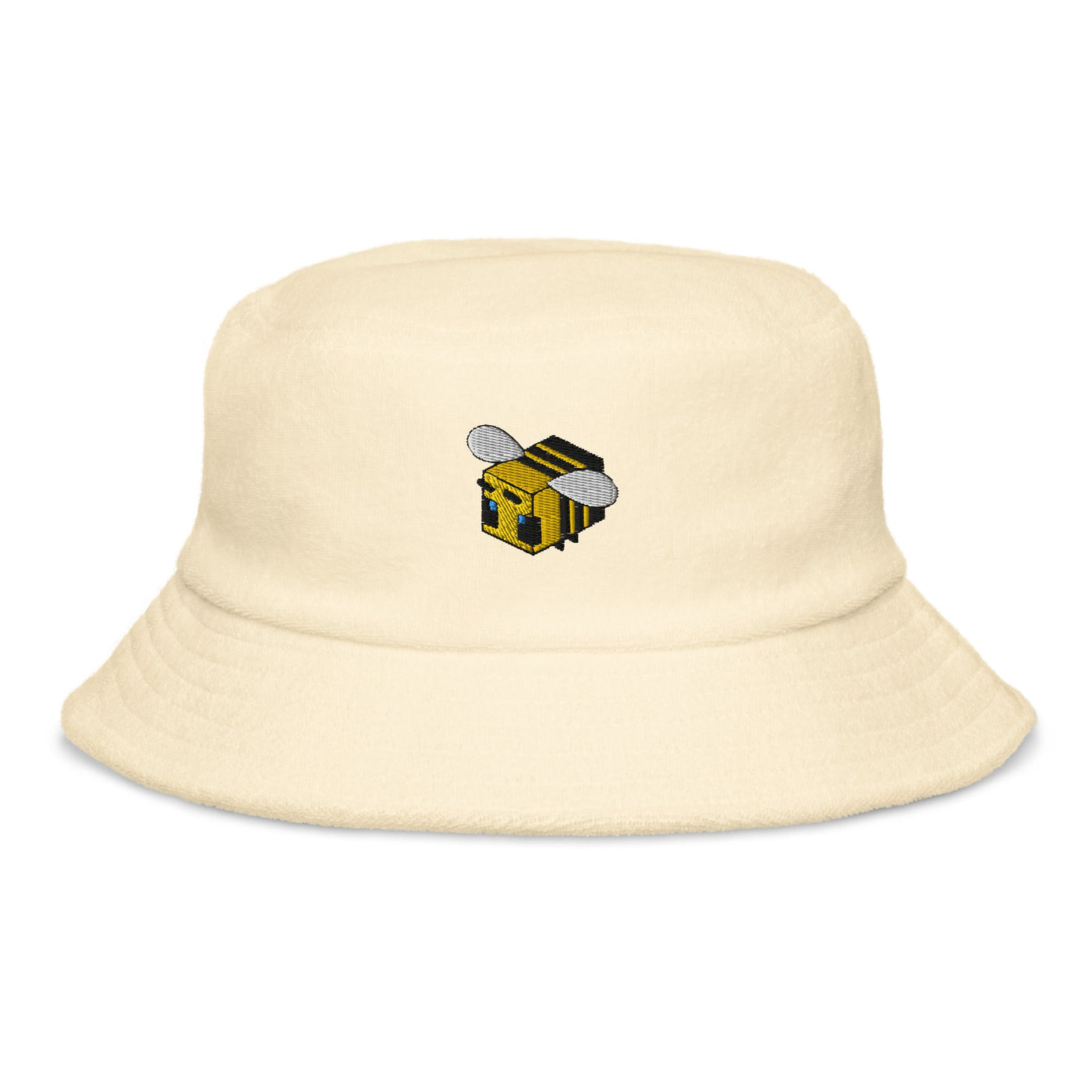 Minecraft Bee | Terry cloth bucket hat | Minecraft Threads and Thistles Inventory Light Yellow 
