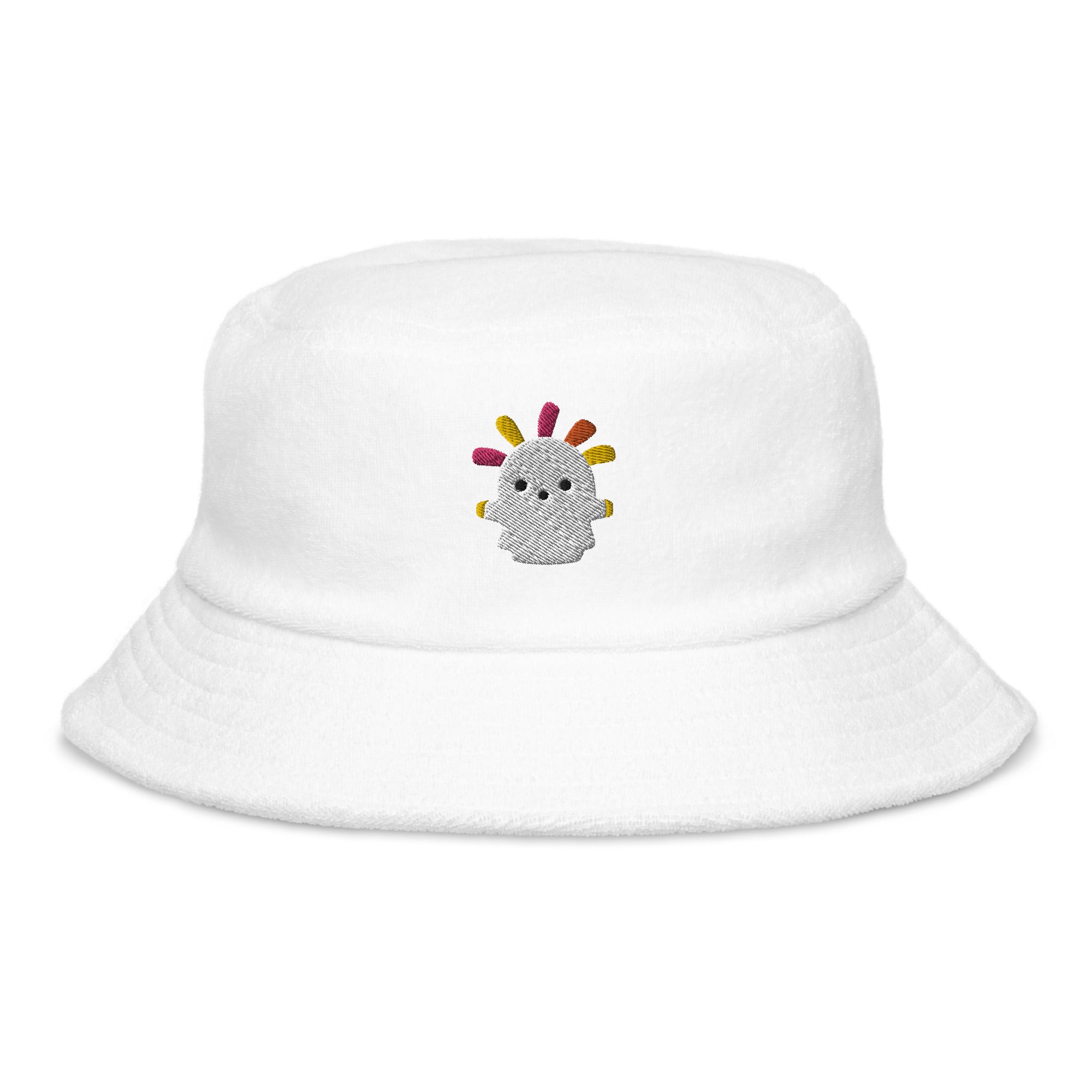 Squeakoid | Terry cloth bucket hat | Animal Crossing Threads and Thistles Inventory White 