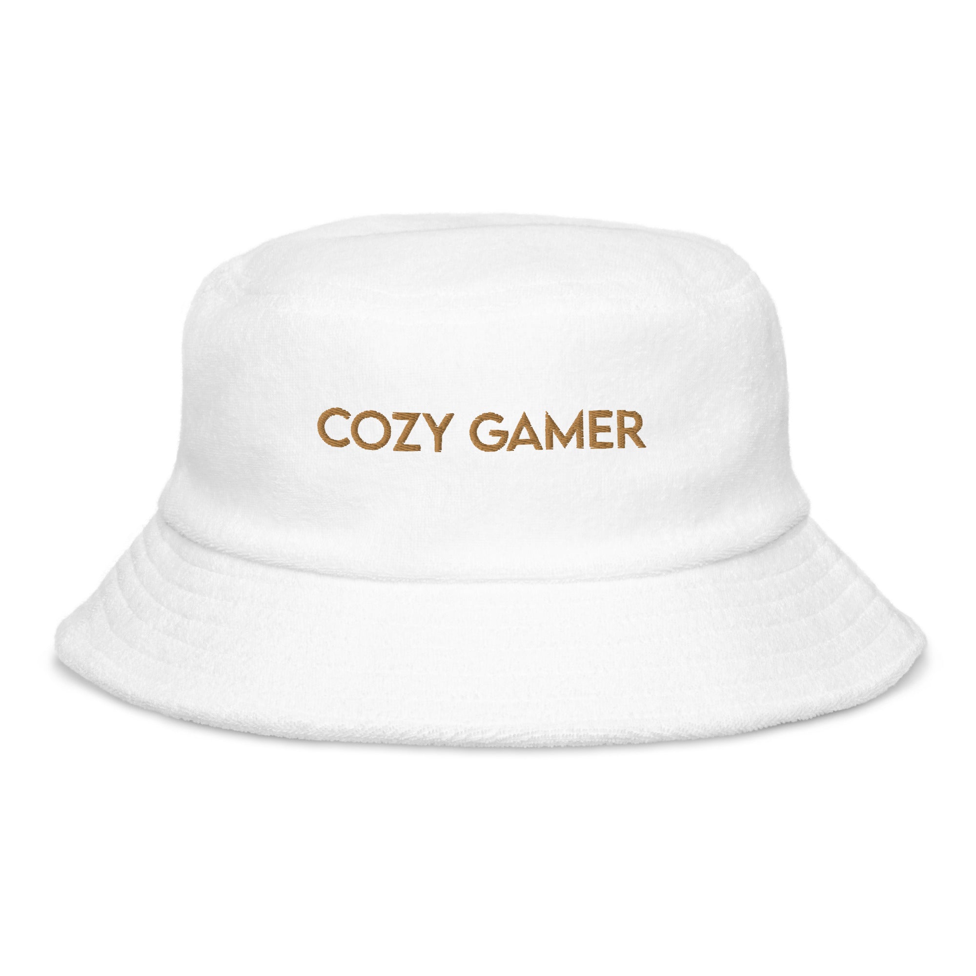 Cozy Gamer | Terry cloth bucket hat Threads and Thistles Inventory White 