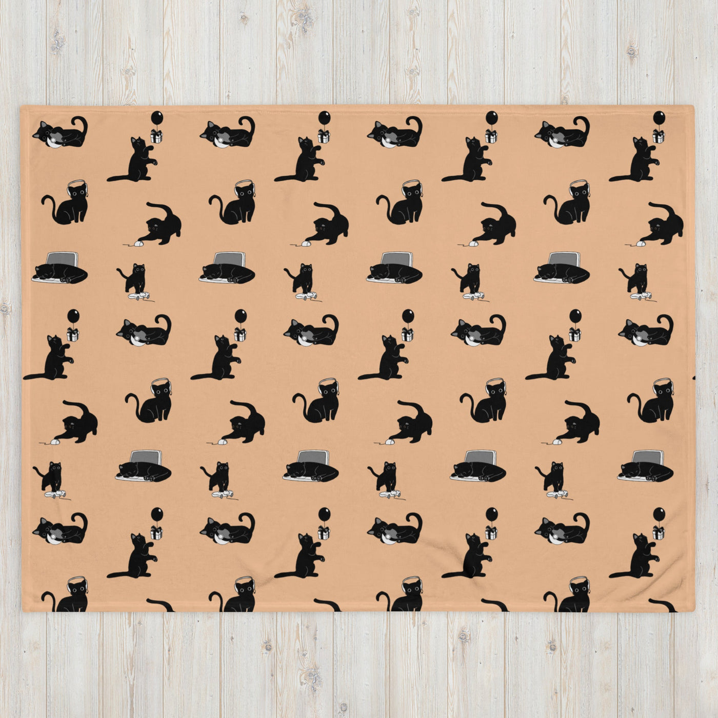 Black Cats Gaming | 60x80 Throw Blanket Blankets Threads and Thistles Inventory 