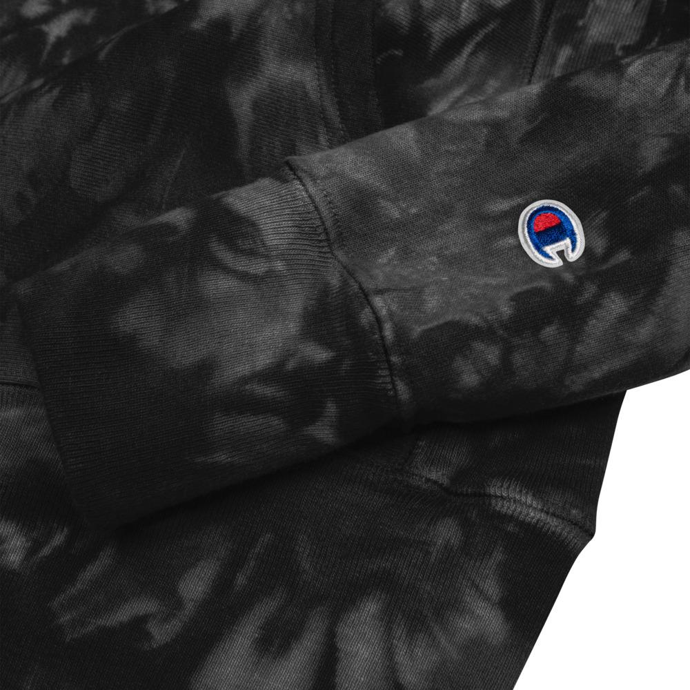 My Ping is Friggin Bats | Embroidered Unisex Champion tie-dye hoodie Threads and Thistles Inventory 