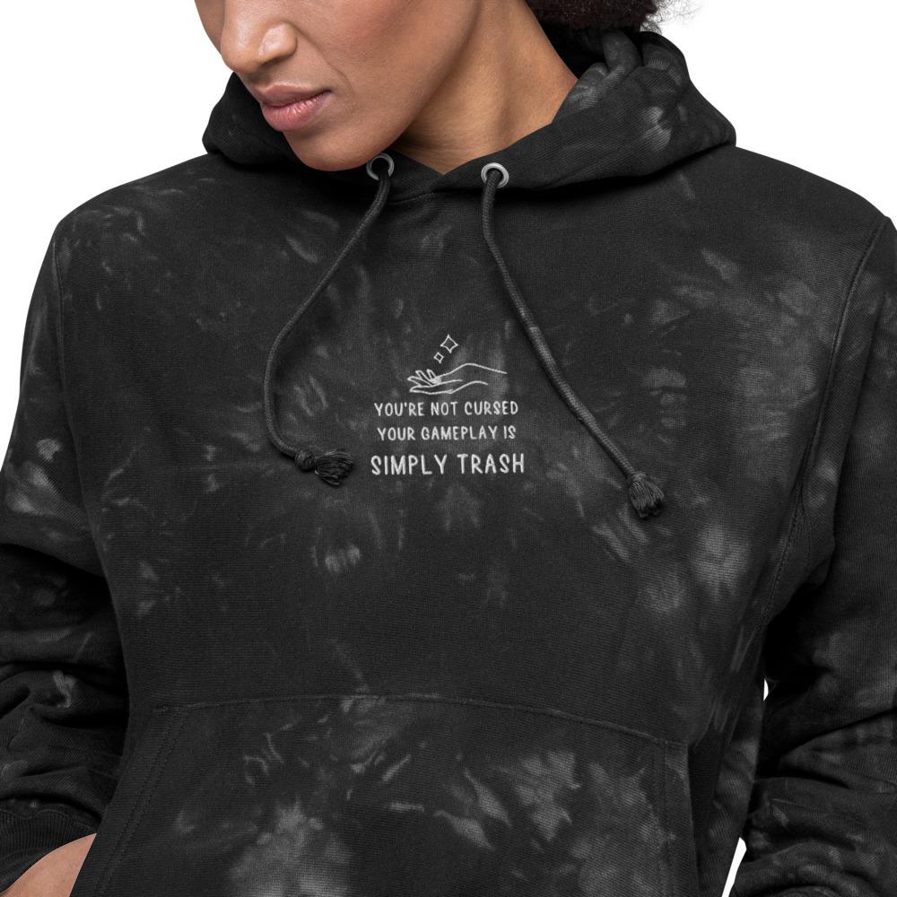 You're Not Cursed | Embroidered Unisex Champion tie-dye hoodie Threads and Thistles Inventory 